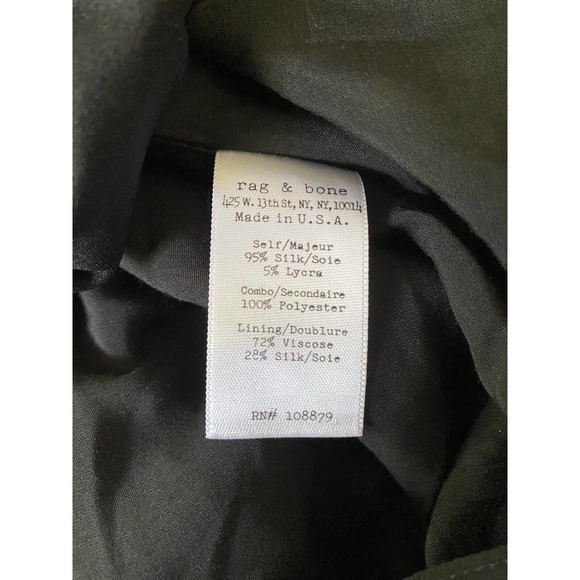 Rag & Bone Shirt Dress Shift Black Sleeveless Pleated Silk Button Down X… - Picture 7 of 7